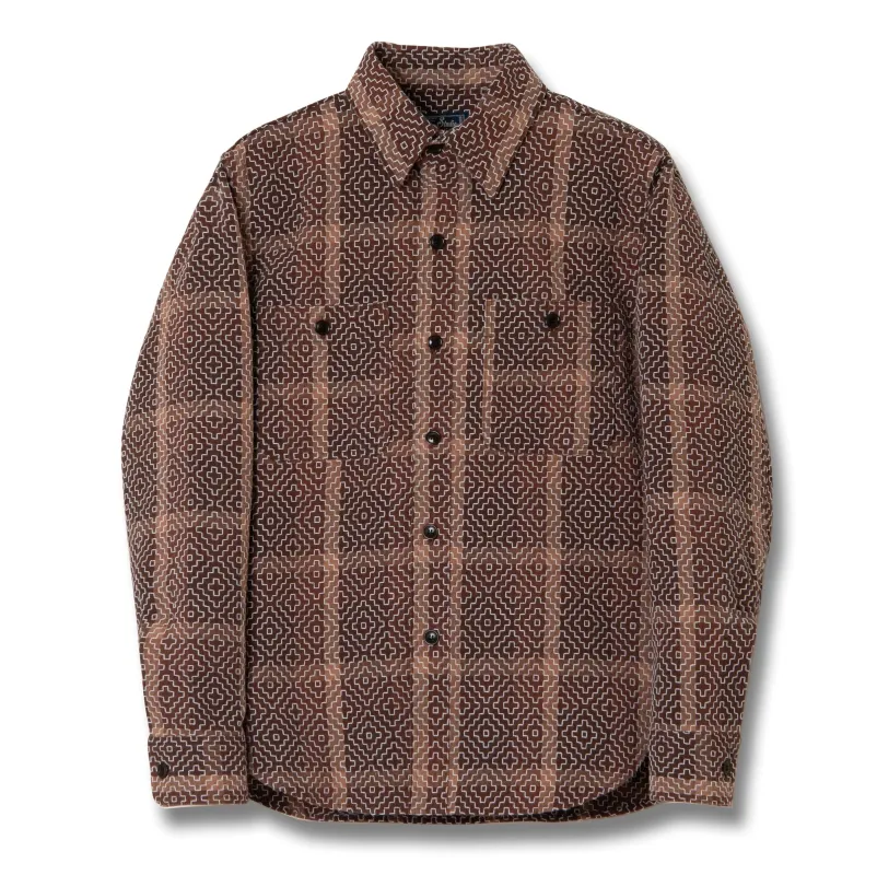 Studio D'artisan - "Kakishibu Noragi Sashiko" Work Shirt [5726] sold by Private & Co.