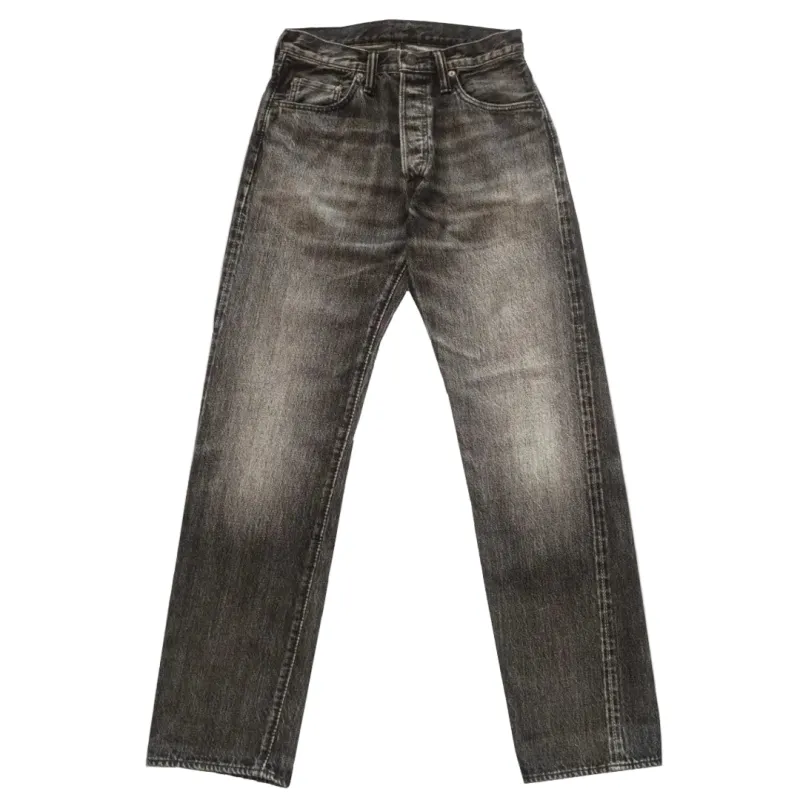 Pure Blue Japan - 14oz Natural Used Wash Regular Straight Black [USED-003-BK] sold by Private & Co.