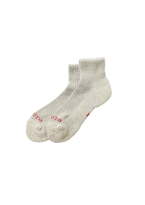 Rototo - Hemp/Organic Pile Ankle Socks Blue [R1509] sold by Private & Co.