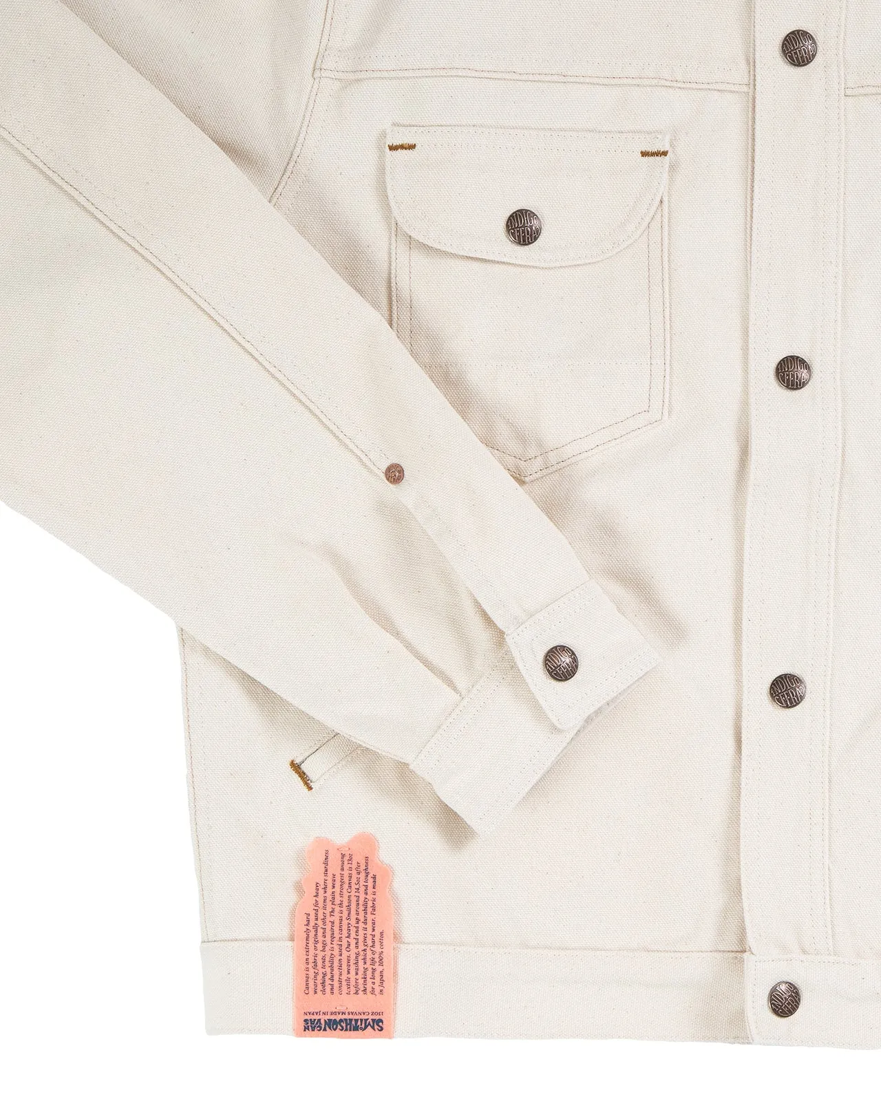 Indigofera - Smithson Canvas Fargo Quarter Jacket Ecru sold by Private & Co. product image thumbnail 3