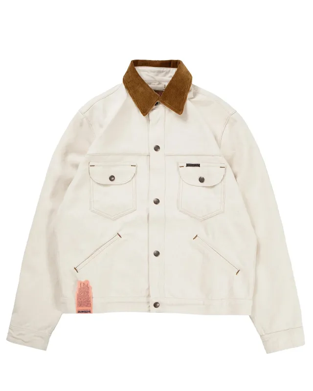 Indigofera - Smithson Canvas Fargo Quarter Jacket Ecru made by Indigofera