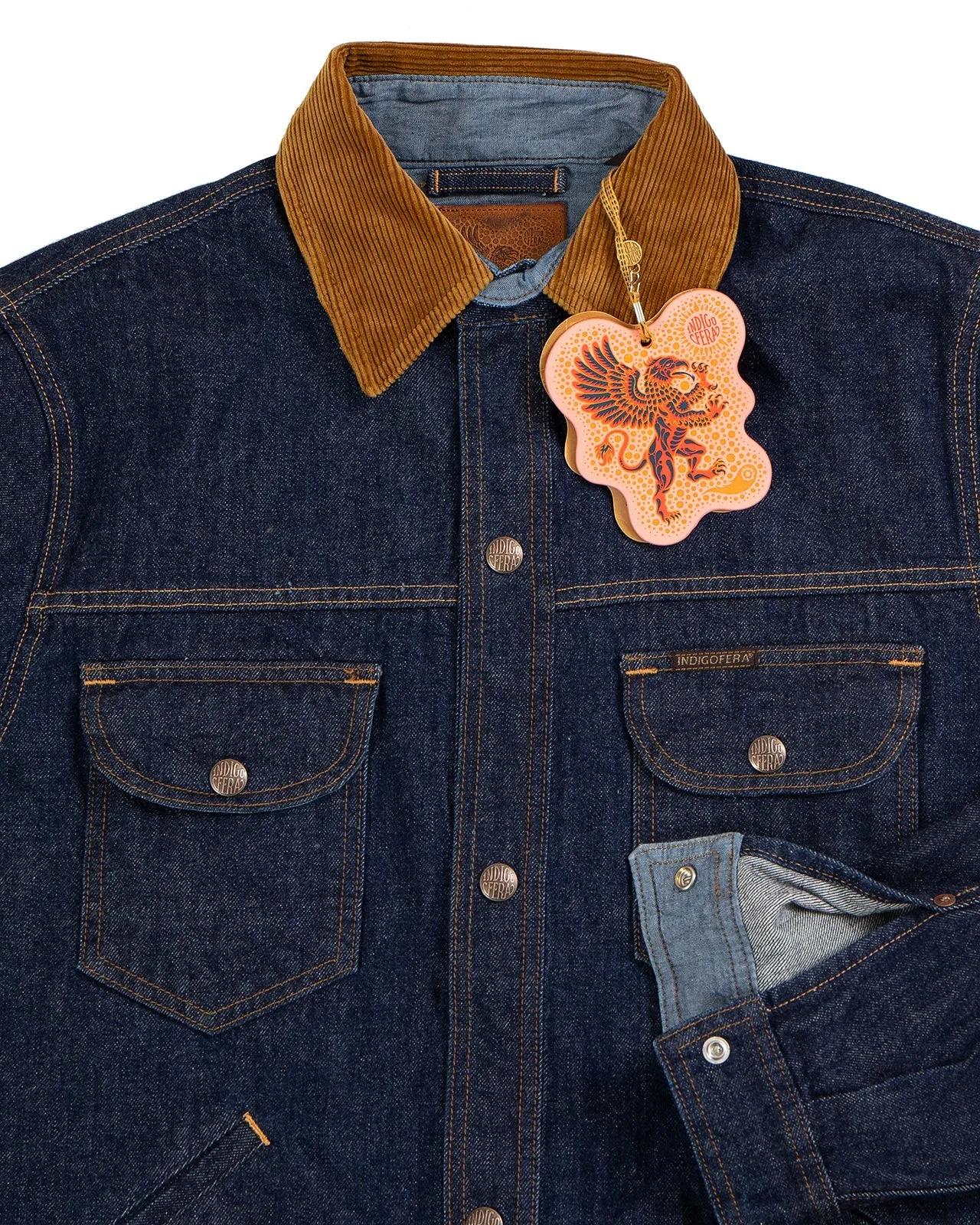 Indigofera - Fargo Quarter Vintage 70s Rinsed Denim Jacket sold by Private & Co. product image thumbnail 3