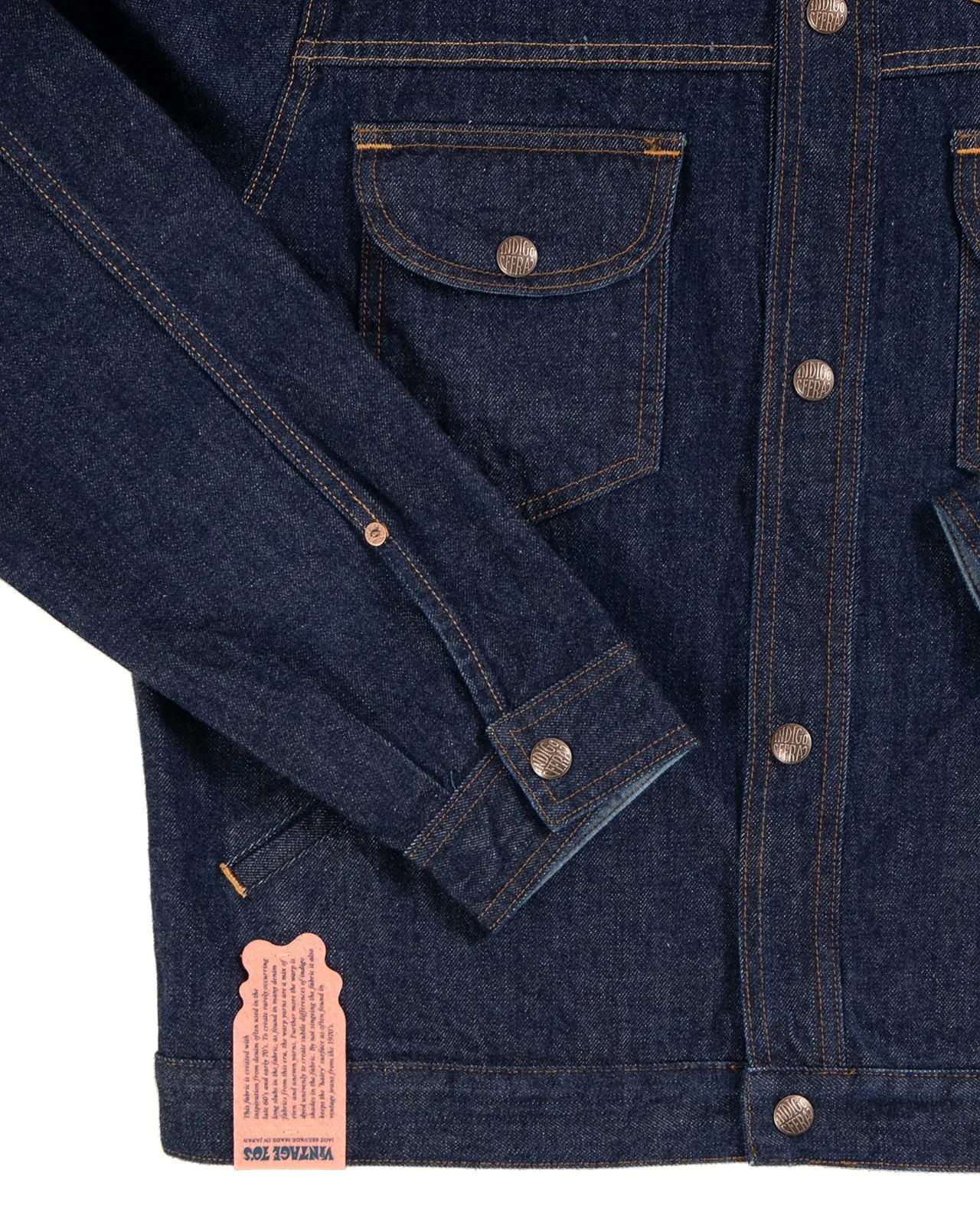 Indigofera - Fargo Quarter Vintage 70s Rinsed Denim Jacket sold by Private & Co. product image thumbnail 4