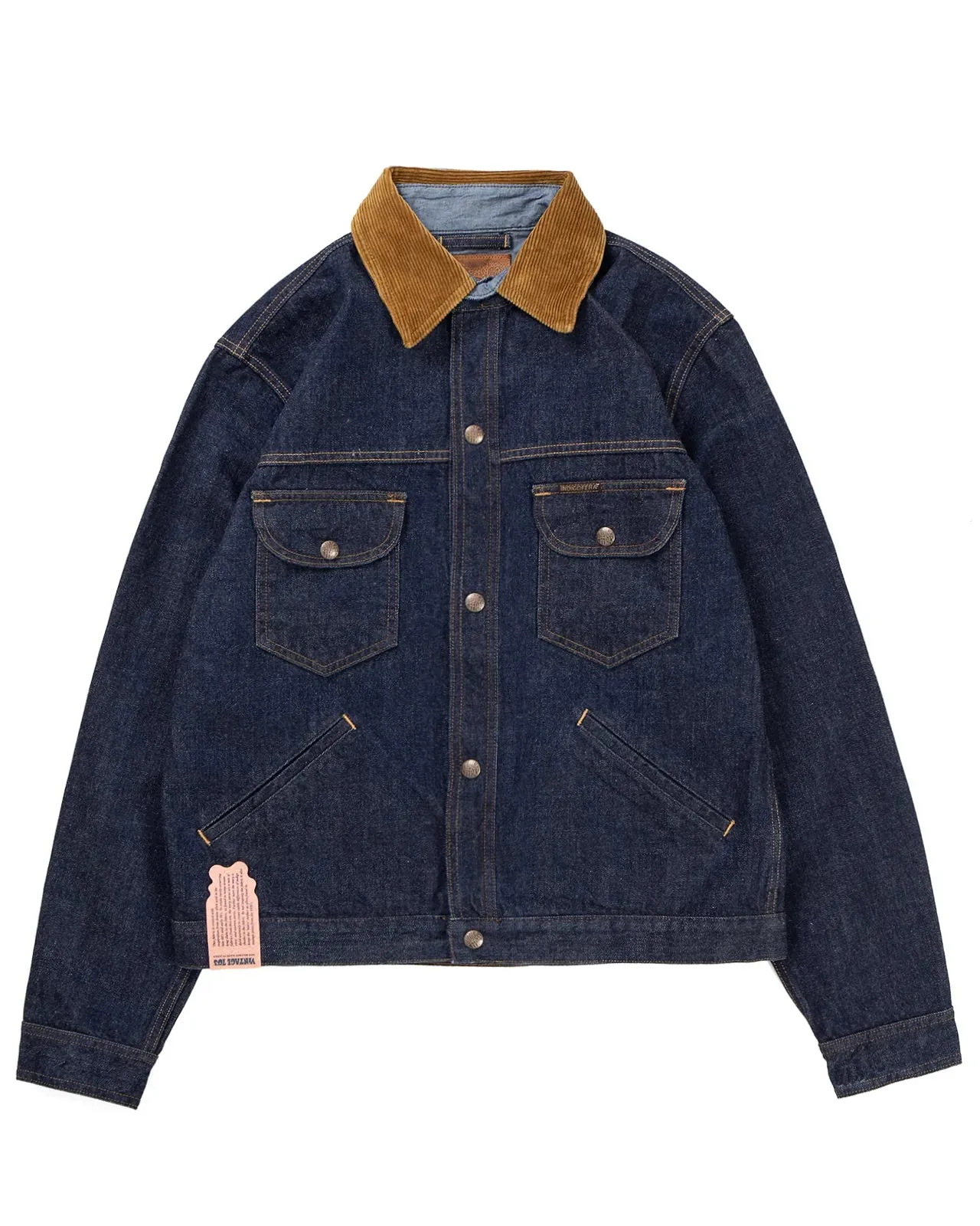 Indigofera - Fargo Quarter Vintage 70s Rinsed Denim Jacket sold by Private & Co.