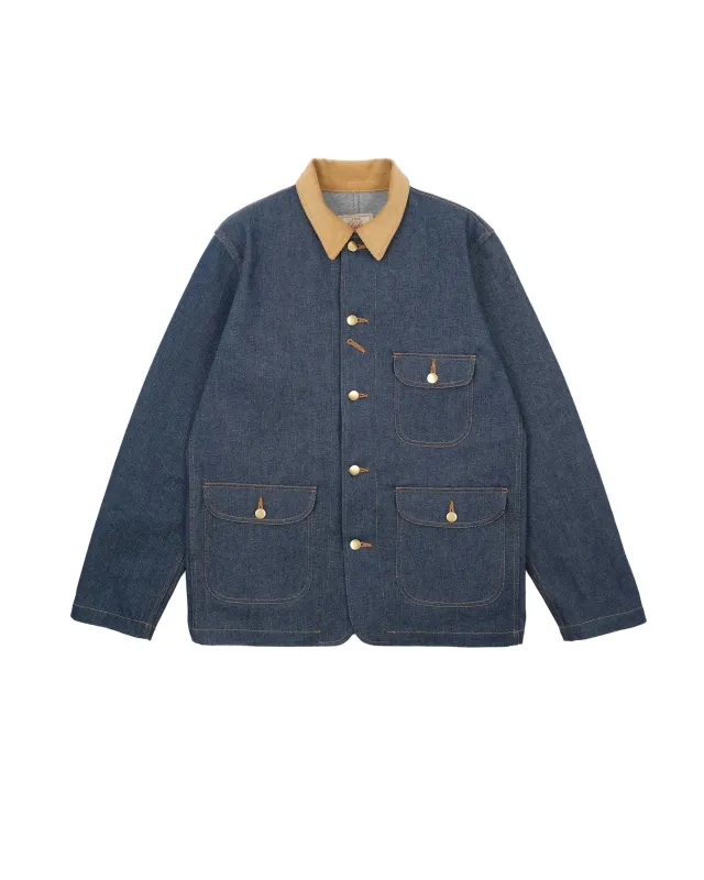 Dehen 1920 - Chore Coat 2.0 Indigo Denim/Fawn Corduroy [JA088-INFN] made by Dehen 1920