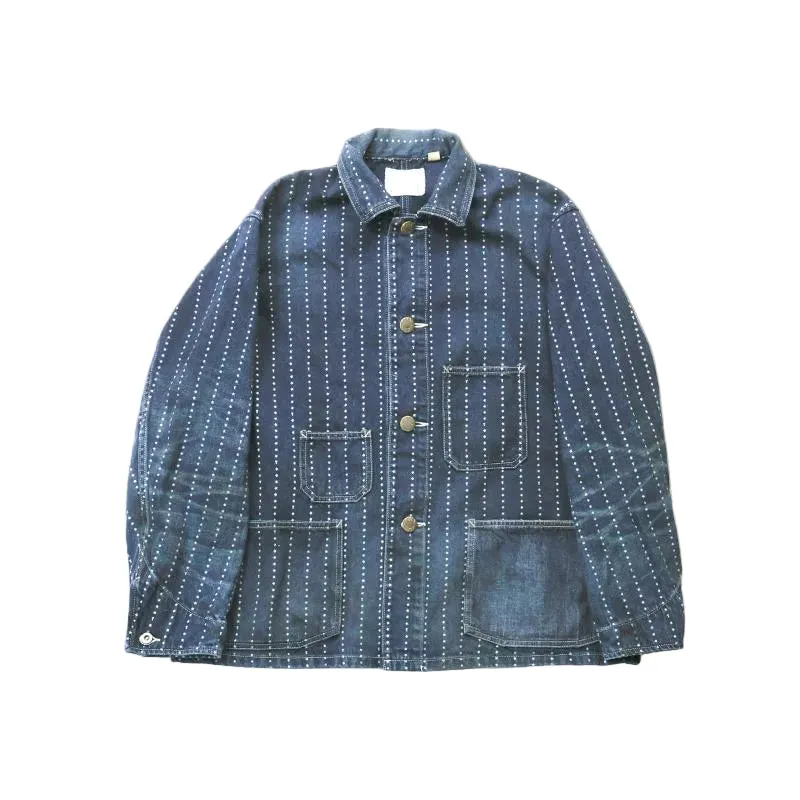 FULLCOUNT - Indigo Star Wabash Denim Chore Coat H.W. [2051HW] made by Full Count