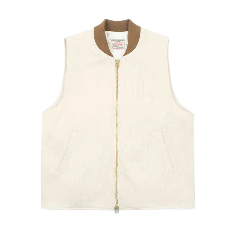 Dehen 1920 - Flight Vest Sashiko Cotton Natural [JV093-NAS] made by Dehen 1920