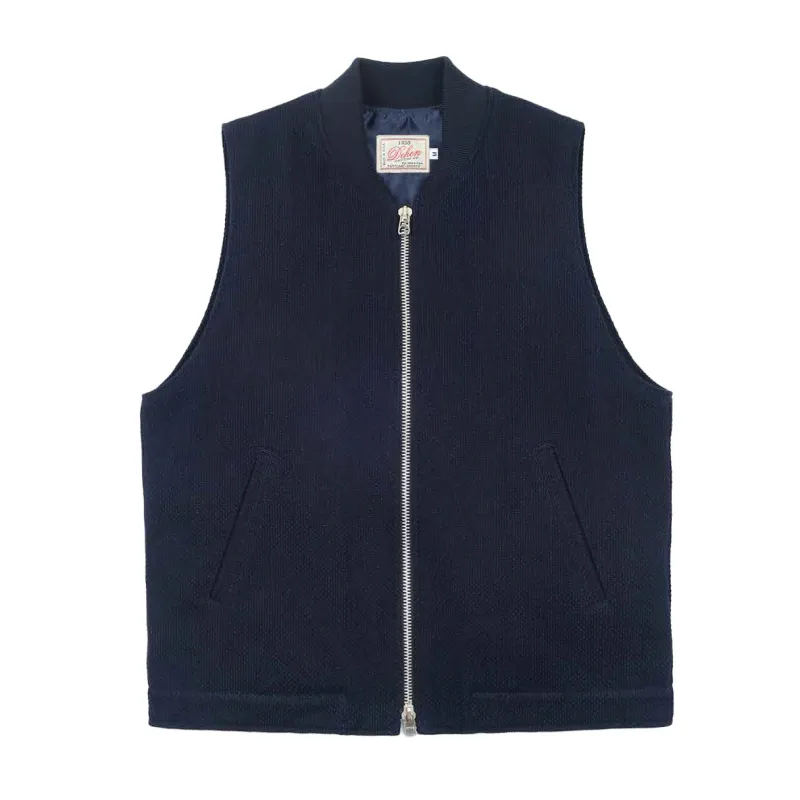Dehen 1920 - Flight Vest Sashiko Cotton Indigo [JV093-INS] made by Dehen 1920
