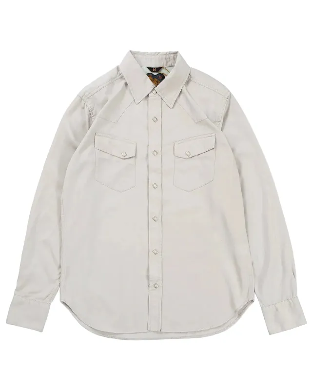 Indigofera - Buster Twill Grey Western Shirt made by Indigofera