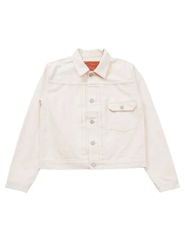 Studio D'Artisan - Women's Type I 12oz Denim Jacket Ecru [SDL-411EW] made by Studio D'Artisan