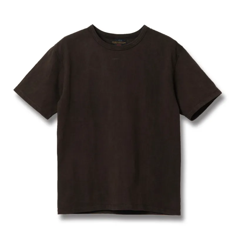 Studio D'Artisan - "Amami Dorozome" Crewneck T-shirt Dark Brown [8198] made by Studio D'Artisan