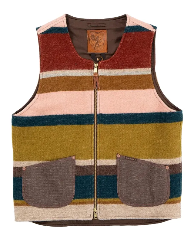 Indigofera - Catskill Striped Wool Blanket Vest made by Indigofera
