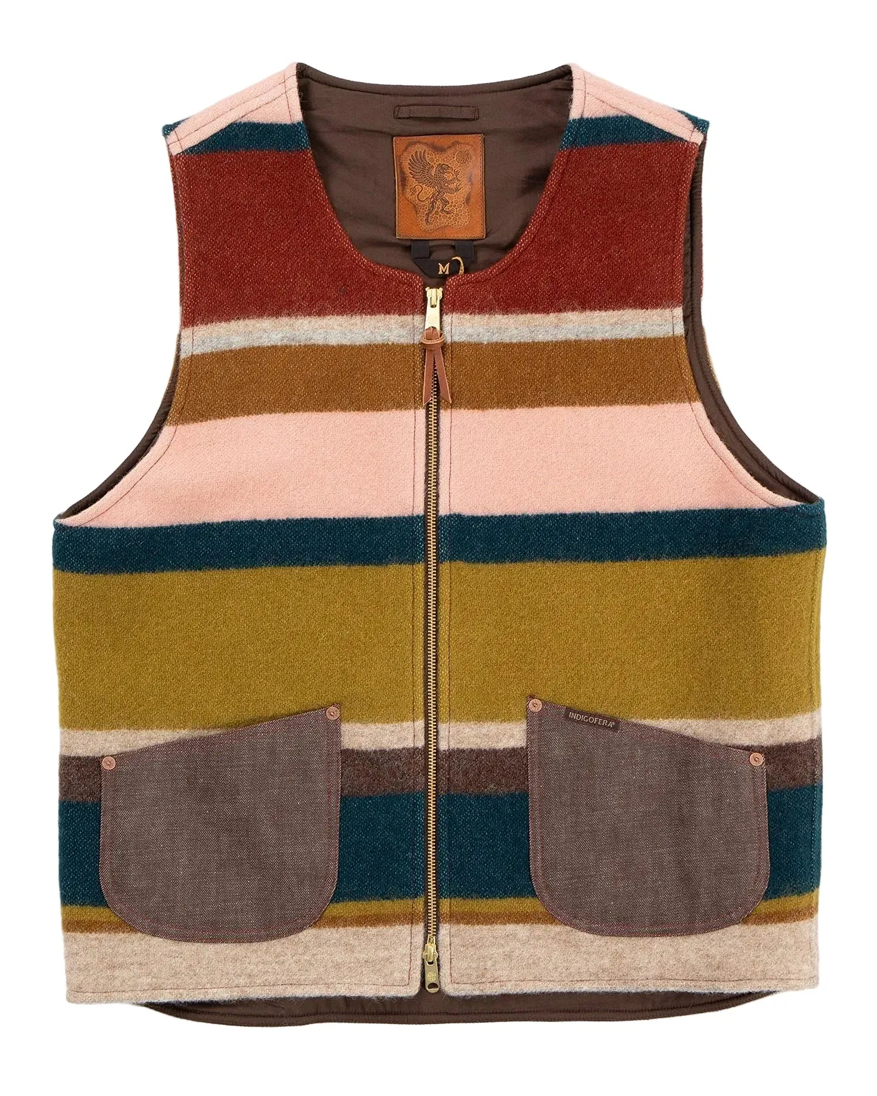 Indigofera - Catskill Striped Wool Blanket Vest sold by Private & Co.