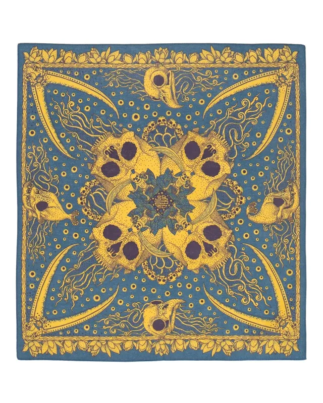 Indigofera - Skull Bandana Blue made by Indigofera