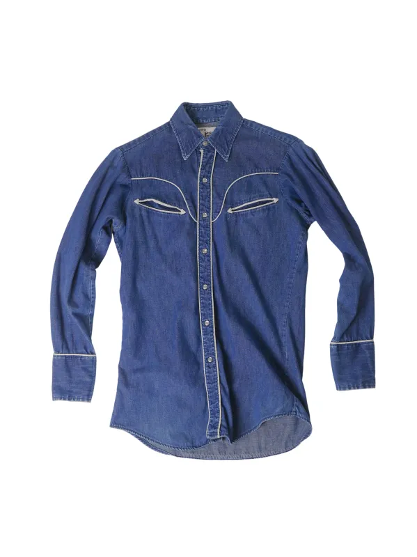 MWG Vintage - LIghtweight Denim Western Shirt made by Private & Co.