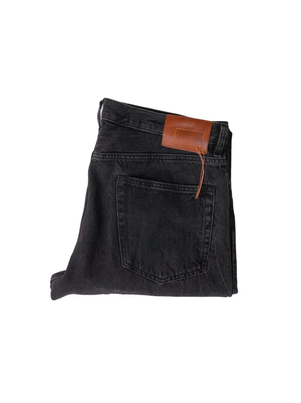 Fortela - Straight Black Washed Selvedge Jeans made by Private & Co.