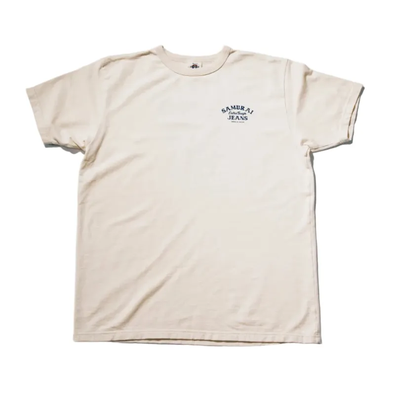 Samurai Jeans - "Go Fly A Kite" Aged Cotton Inlay Loopwheel Tee Ivory [SJST26-105] made by Samurai Jeans