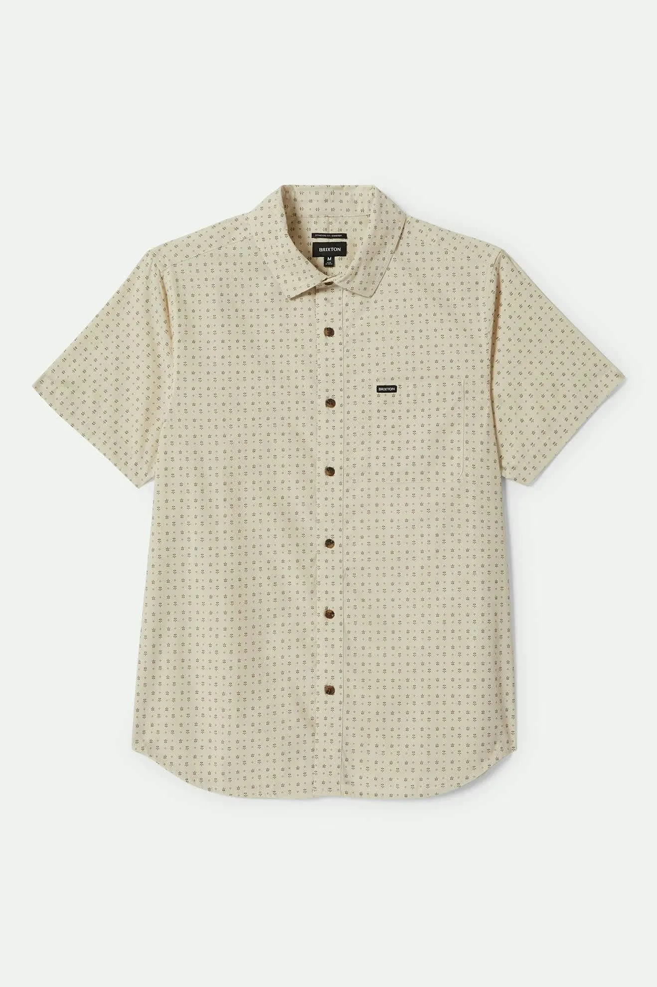 Brixton Men's Charter Print S/S Woven - Off White Micro Floral - 01218 sold by Railcar product image thumbnail 3