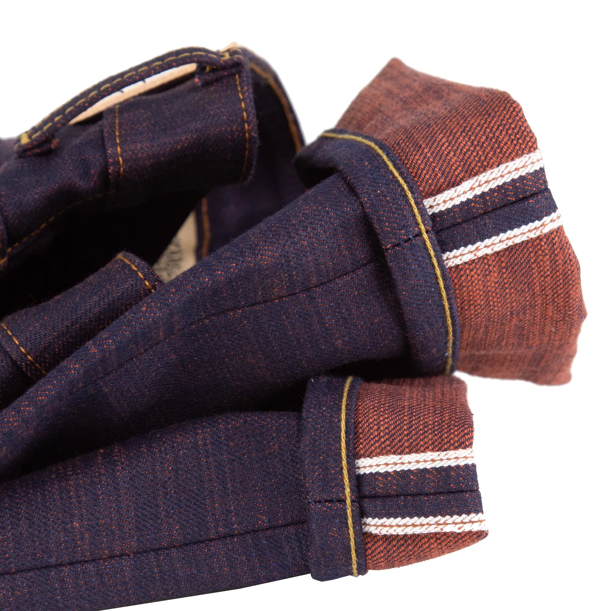 Rebels X117 Modern Straight Leg 17.5 Oz Indigo Warp Maroon Weft Selvedge sold by Railcar product image thumbnail 2
