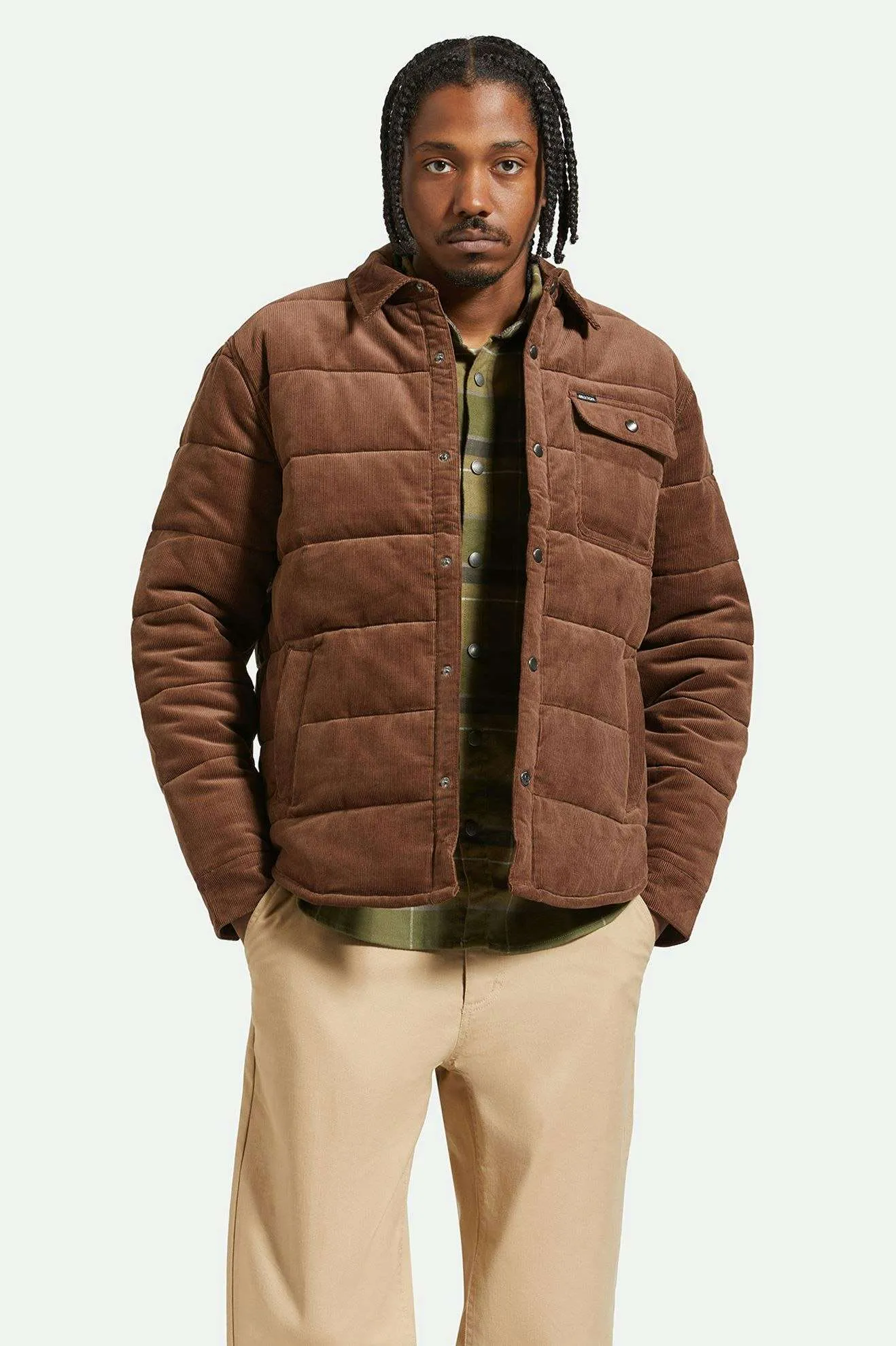 Brixton Men's Cass Jacket - Pinecone Brown Cord sold by Railcar