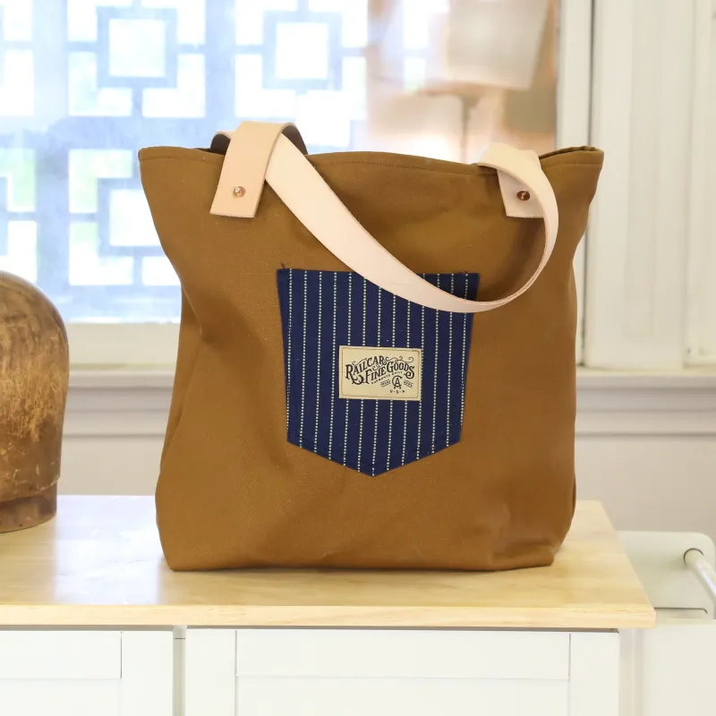 Railcar Baja Lined Duck Canvas Tote Bag made by Railcar
