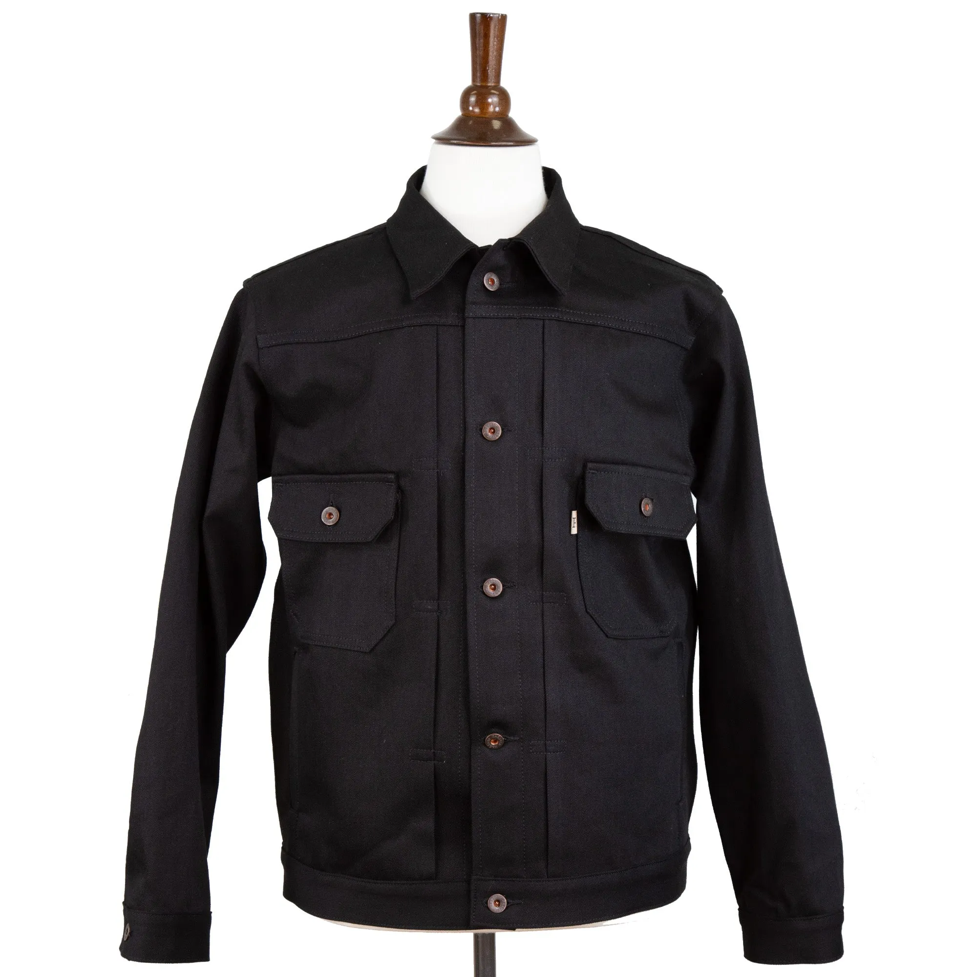 Type 2 X111 13.5 Oz Double Black Selvedge Jacket sold by Railcar