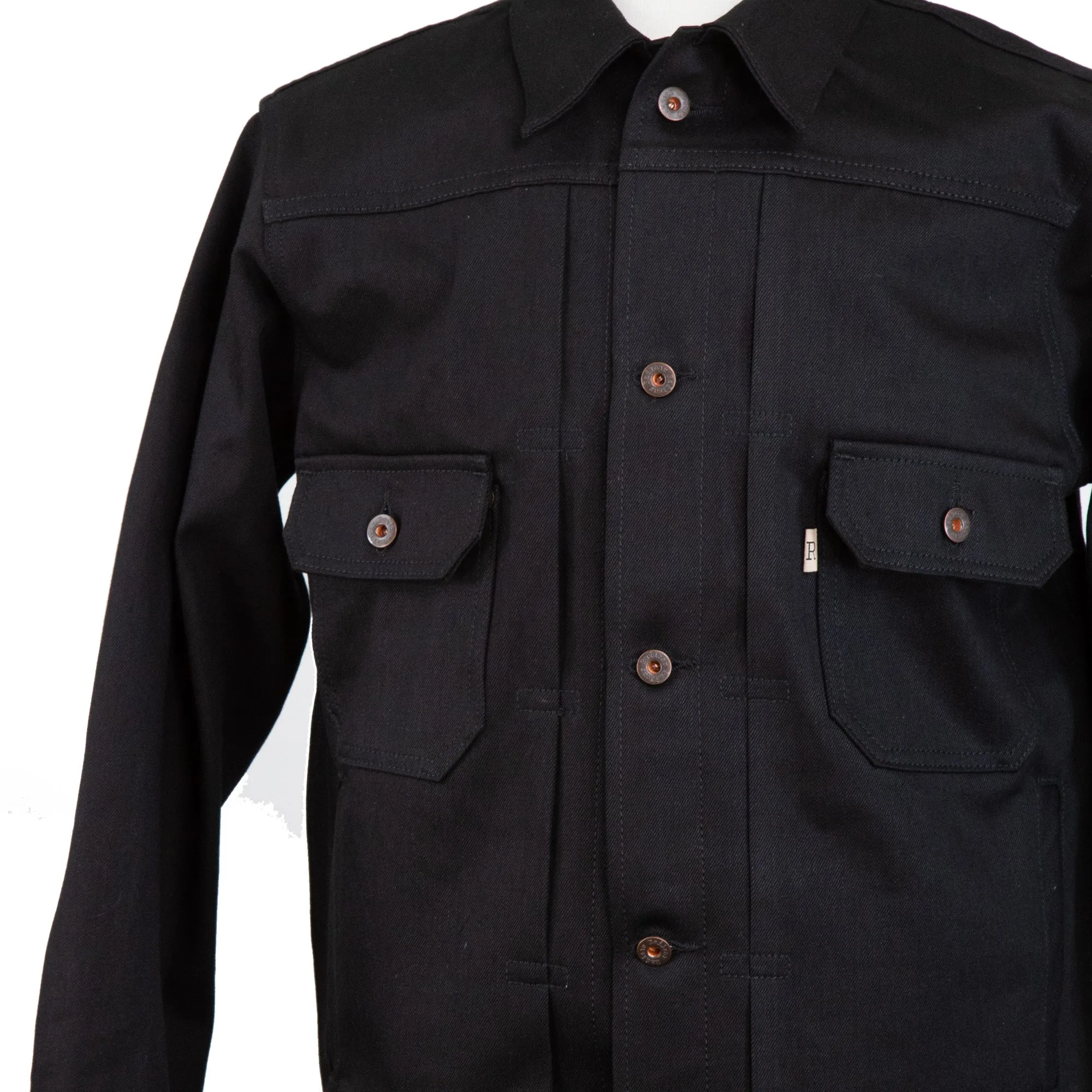Type 2 X111 13.5 Oz Double Black Selvedge Jacket sold by Railcar product image thumbnail 2