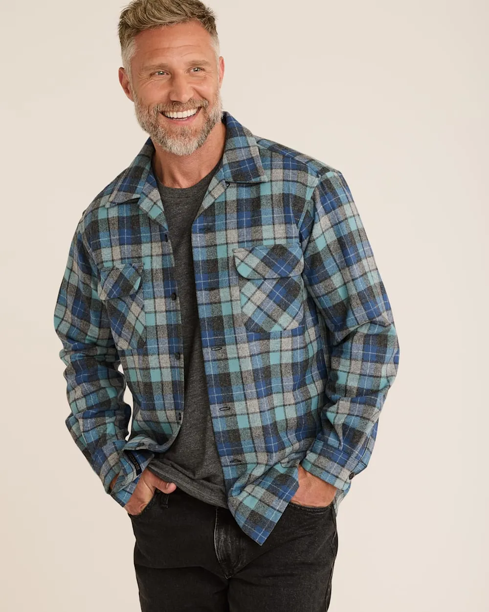 Pendleton Men's Board Shirt/ Blue Original Surf Plaid/ AA022-30789 sold by Railcar