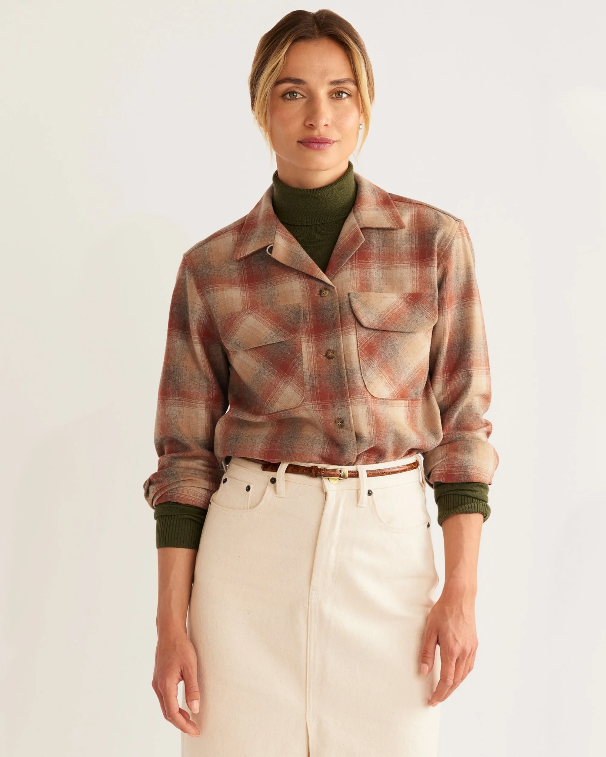 Pendleton Women's Boyfriend Board Shirt Copper/Gold Multi TM470-32577 sold by Railcar product image thumbnail 2