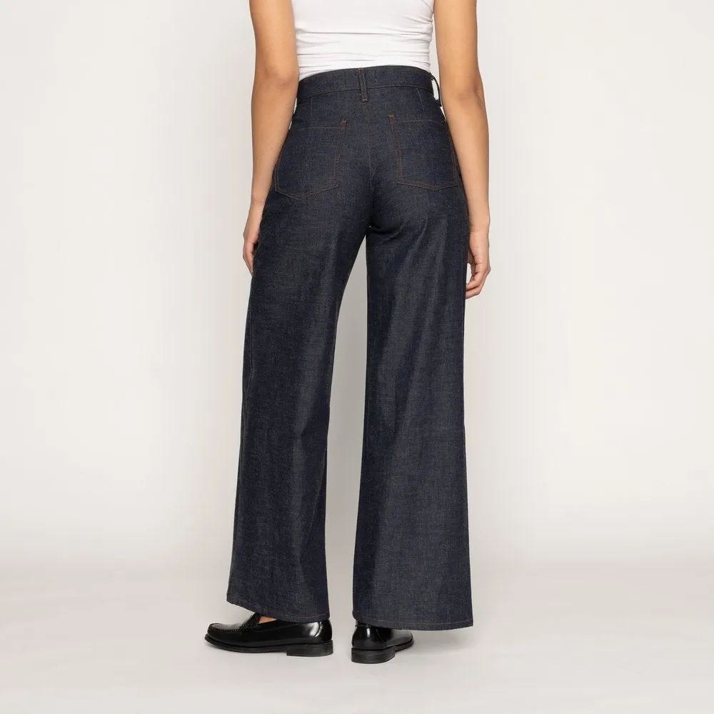 Women's Wide Leg Trouser - Slub Nep Rinsed Denim (301183256) sold by Railcar product image thumbnail 2