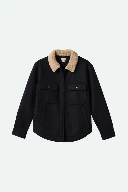 Brixton Women's Durham Shirt Jacket - Black (SKU: 03447) made by Brixton
