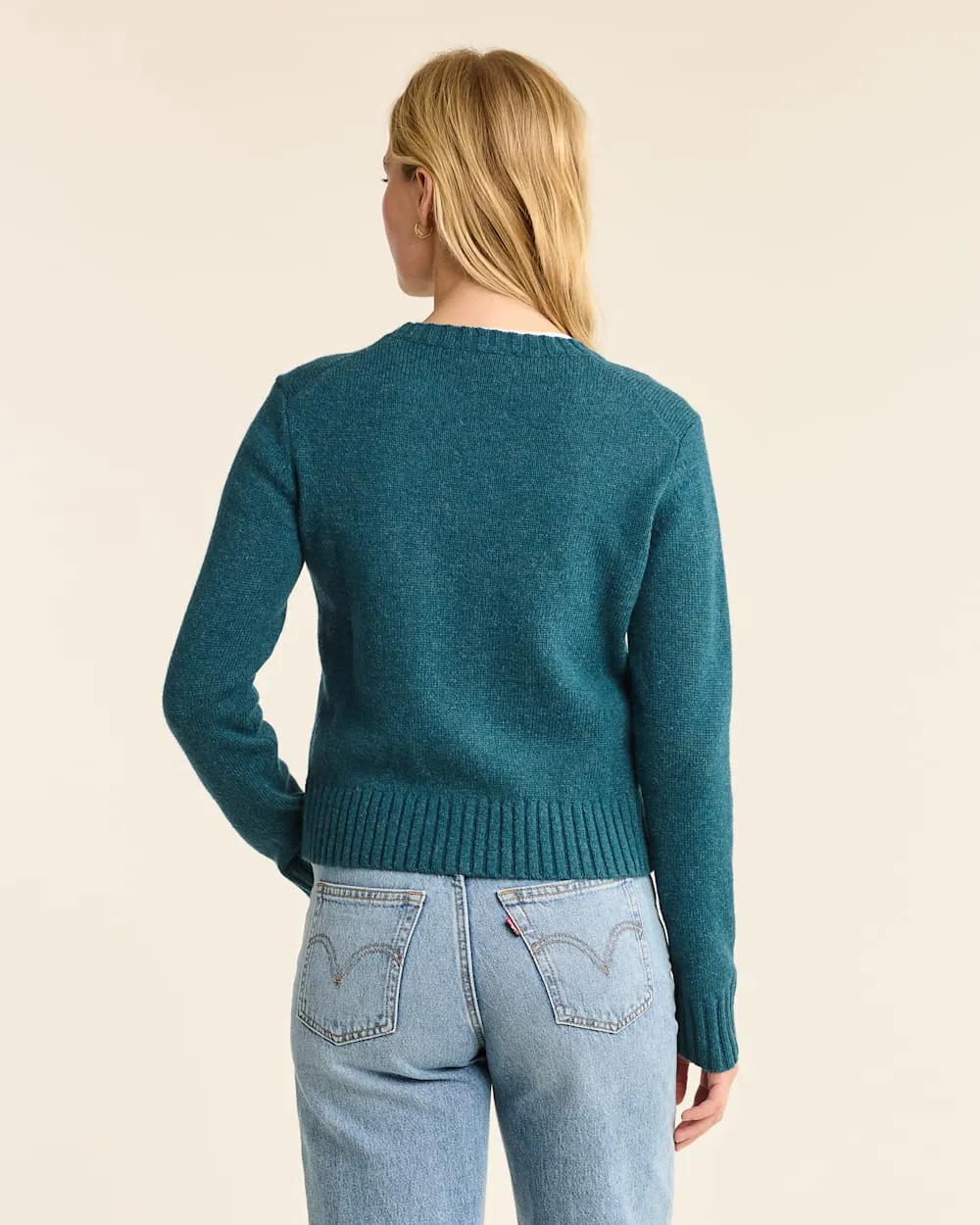 Pendleton Women's Relaxed Shetland Collection Crew Pullover / Deep Teal Heather sold by Railcar product image thumbnail 2