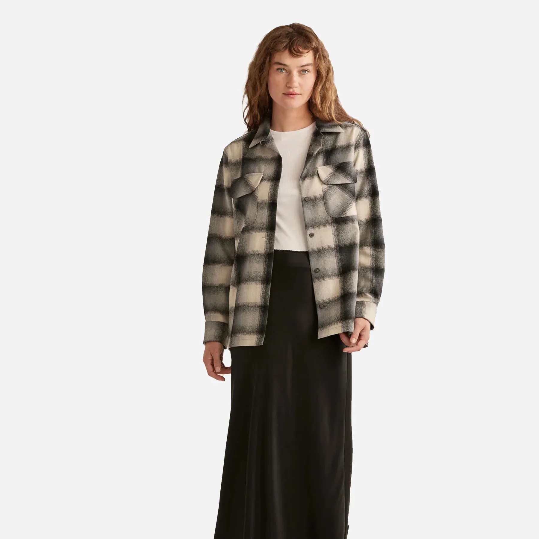 Pendleton Women's Boyfriend Board Shirt - Tan/Slate Ombre (TM470-32633) sold by Railcar