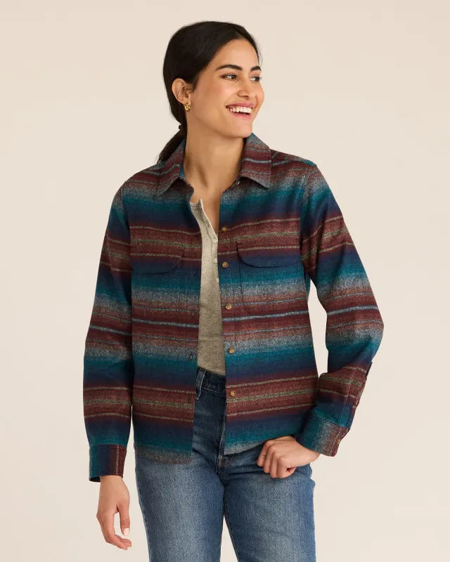 Pendleton Women's Board Shirt - Blue Multi Stripe (TM586-32677) sold by Railcar