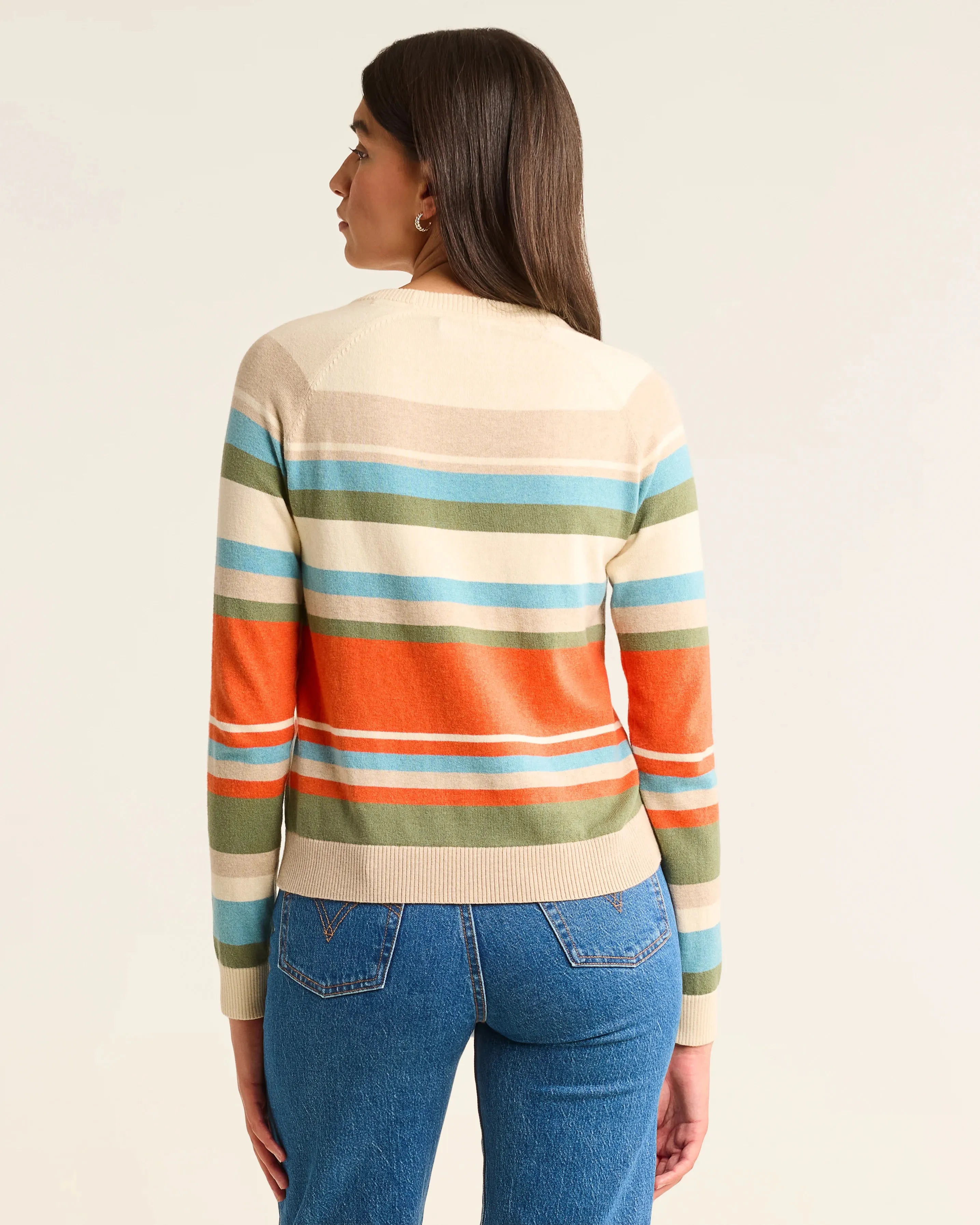 Pendleton Women's Stripe Crewneck Pullover Ivory Multi sold by Railcar product image thumbnail 2