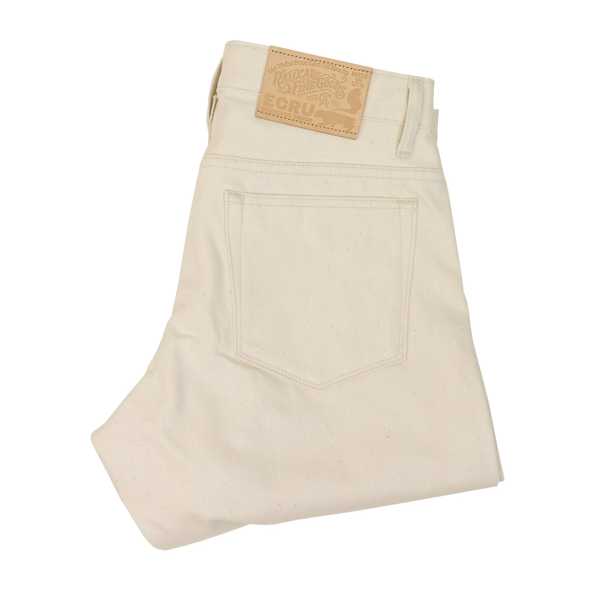 Rebels X105 Modern Straight Leg 12 Oz Ecru Natural Selvedge sold by Railcar product image thumbnail 2