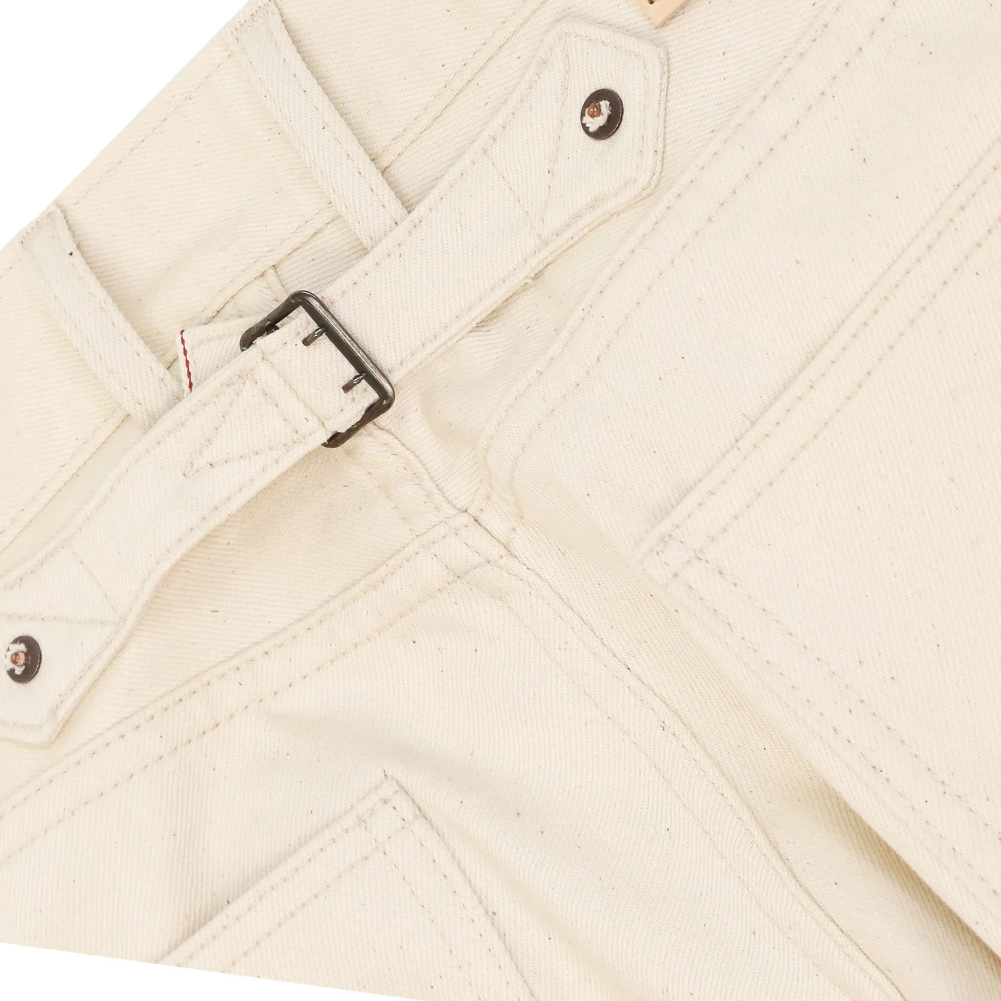 Goldline X105 True Straight Leg Cinch Back 12 Oz Ecru Natural Selvedge sold by Railcar product image thumbnail 4