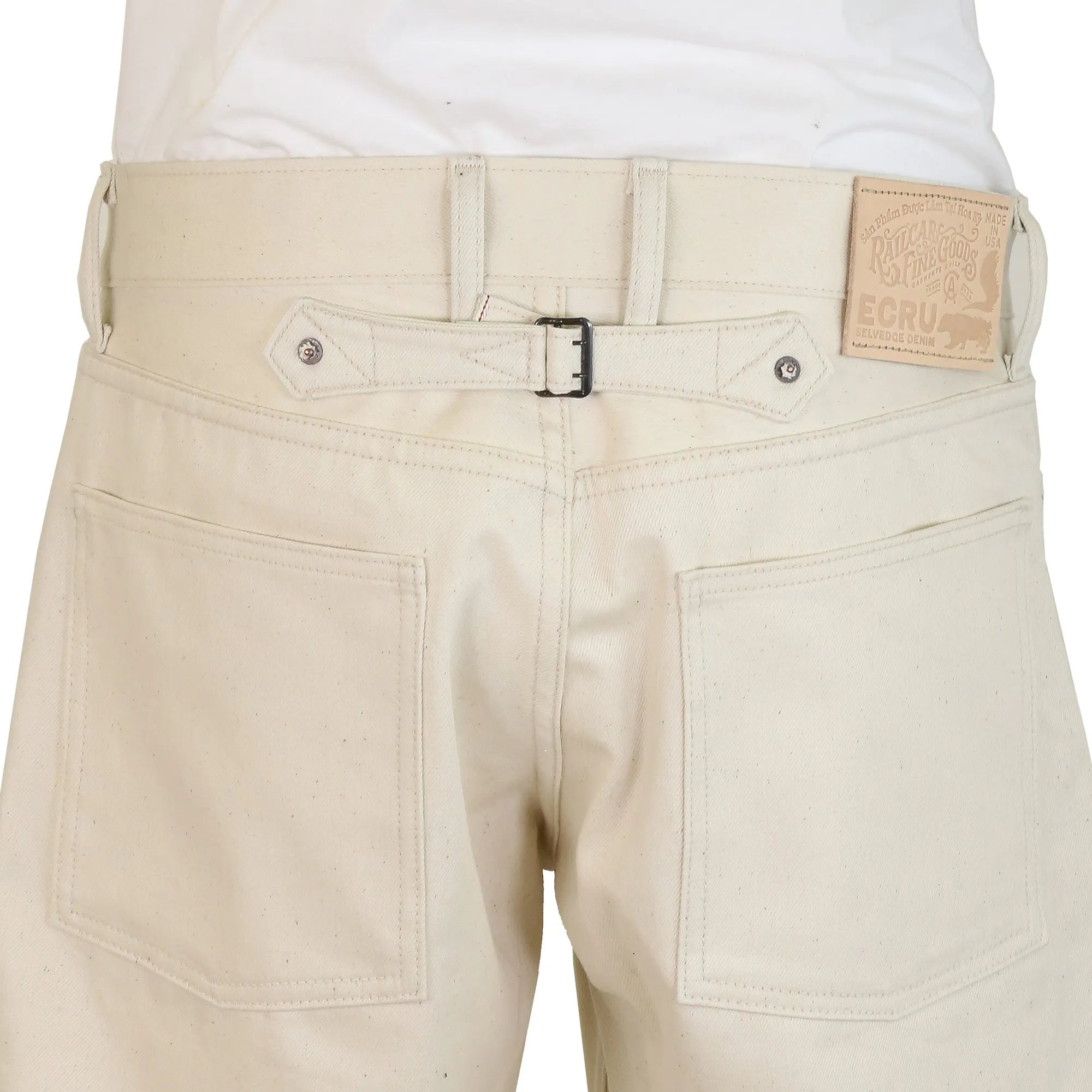 Goldline X105 True Straight Leg Cinch Back 12 Oz Ecru Natural Selvedge sold by Railcar product image thumbnail 2