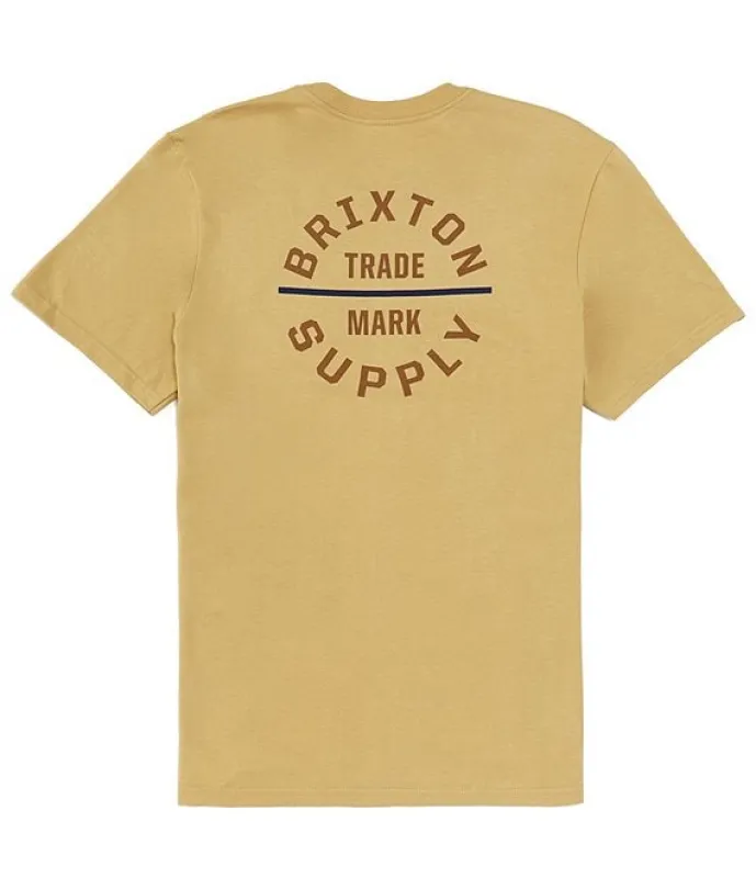 Brixton Men's Oath V S/S Standard Tee - Sunset/Burnt Orange/Washed Navy sold by Railcar