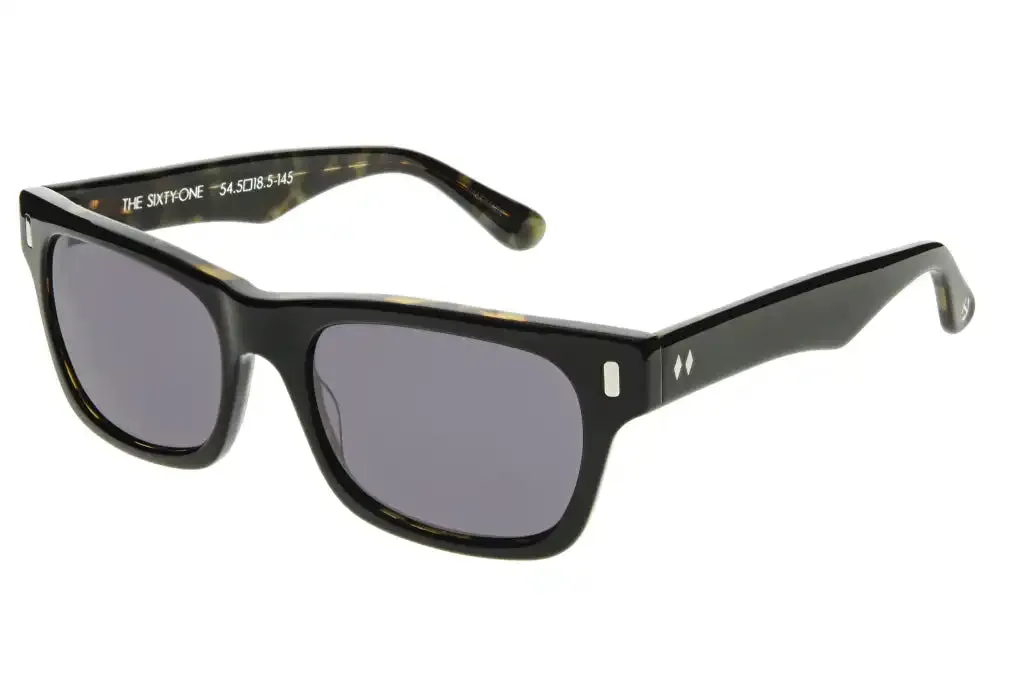 Tres Noir Sixty-One (Black+Blonde Tortoise - Smoke Lens) sold by Railcar