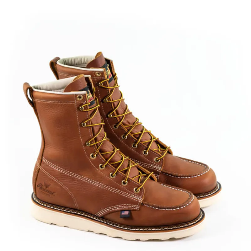 Thorogood American Heritage – 8″ Tobacco Moc Toe – MAXWear Wedge™ (814-4201) sold by Railcar