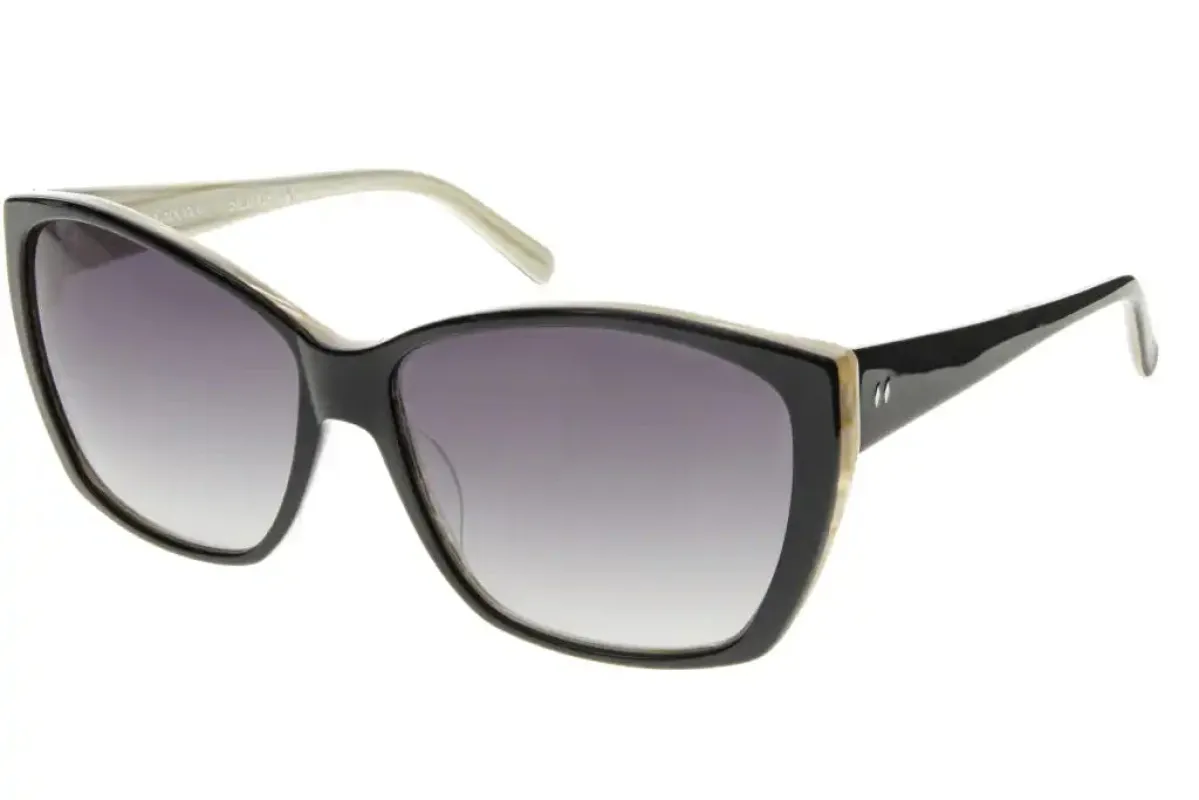 Women's Tres Noir Le Saboteur (Black + White Horn - Smoke Gradient Lens) sold by Railcar