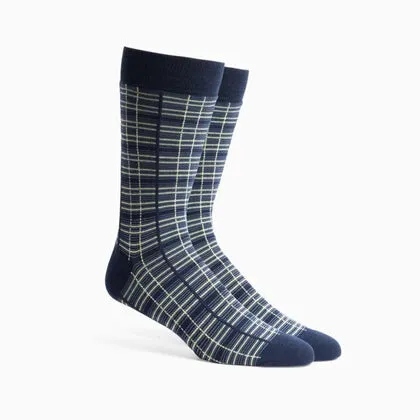 Richer Poorer Men's Madras Sock - Blue Nights sold by Railcar