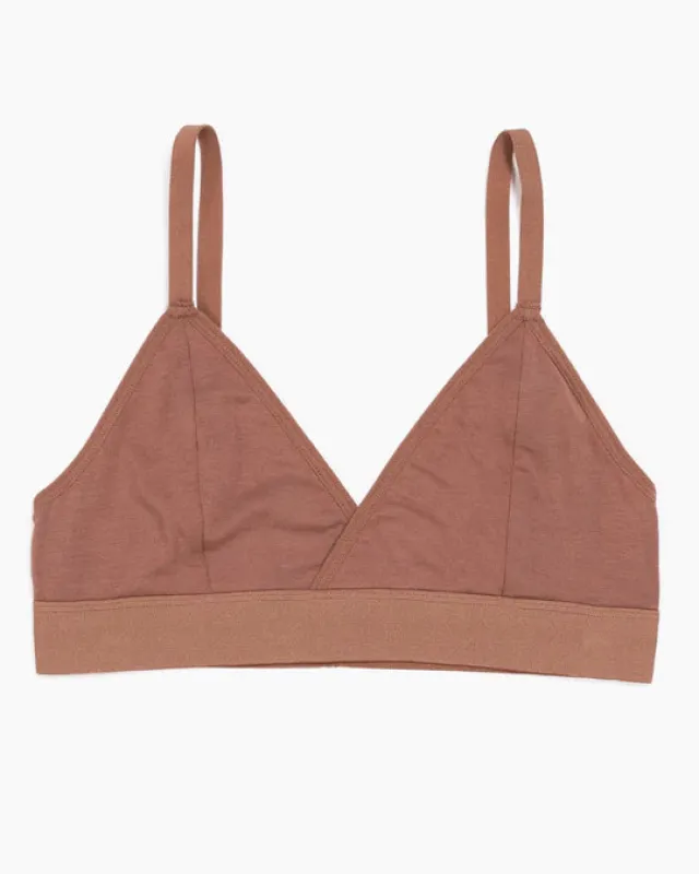 Richer Poorer Women's Cotton Modal Classic Bralette - Latte sold by Railcar