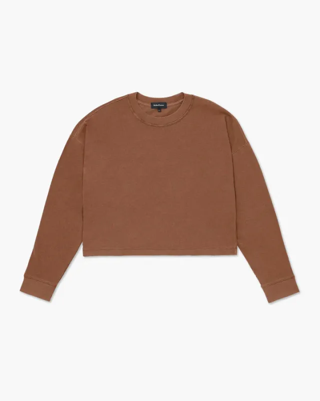 Richer Poorer Women's Relaxed Crop L/S Tee - Latte sold by Railcar