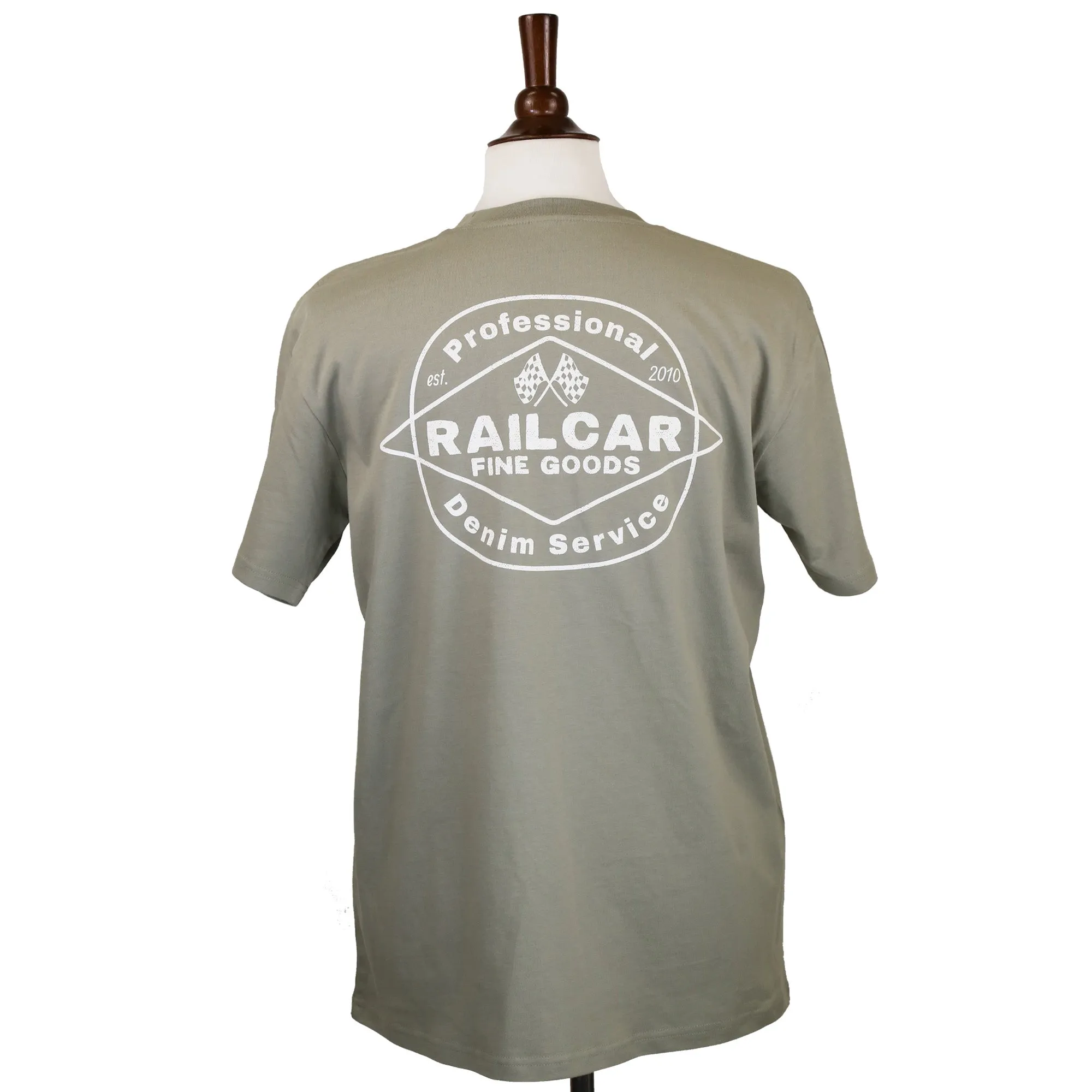 Professional Denim Service Sage Green Tee Shirt sold by Railcar
