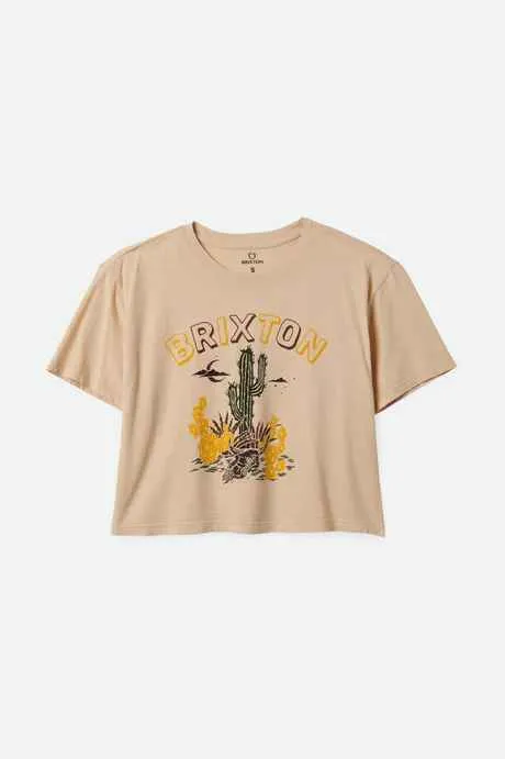 Brixton Women's Cactus S/S Boxy Tee - Biscotti sold by Railcar