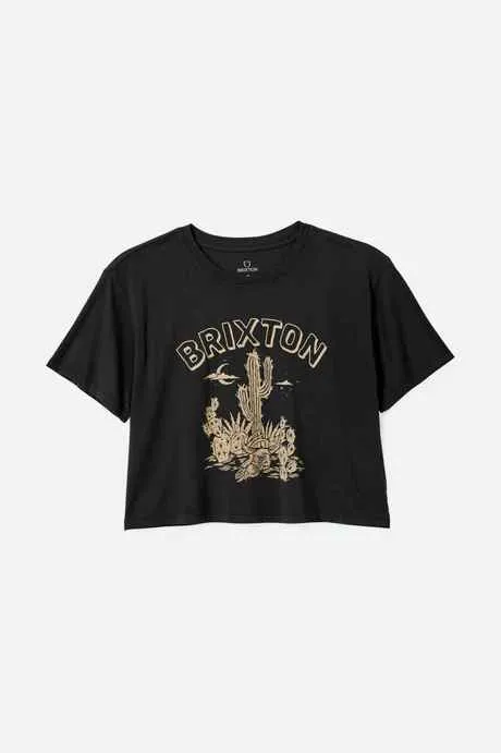 Brixton Women's Cactus S/S Boxy Tee - Washed Black sold by Railcar