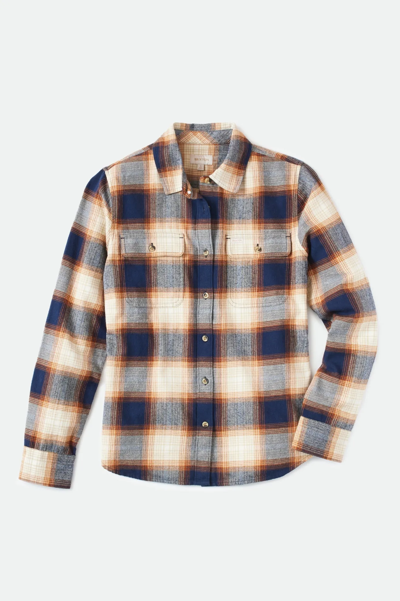Brixton Women's Bowery STT L/S Flannel - Navy (01261) sold by Railcar