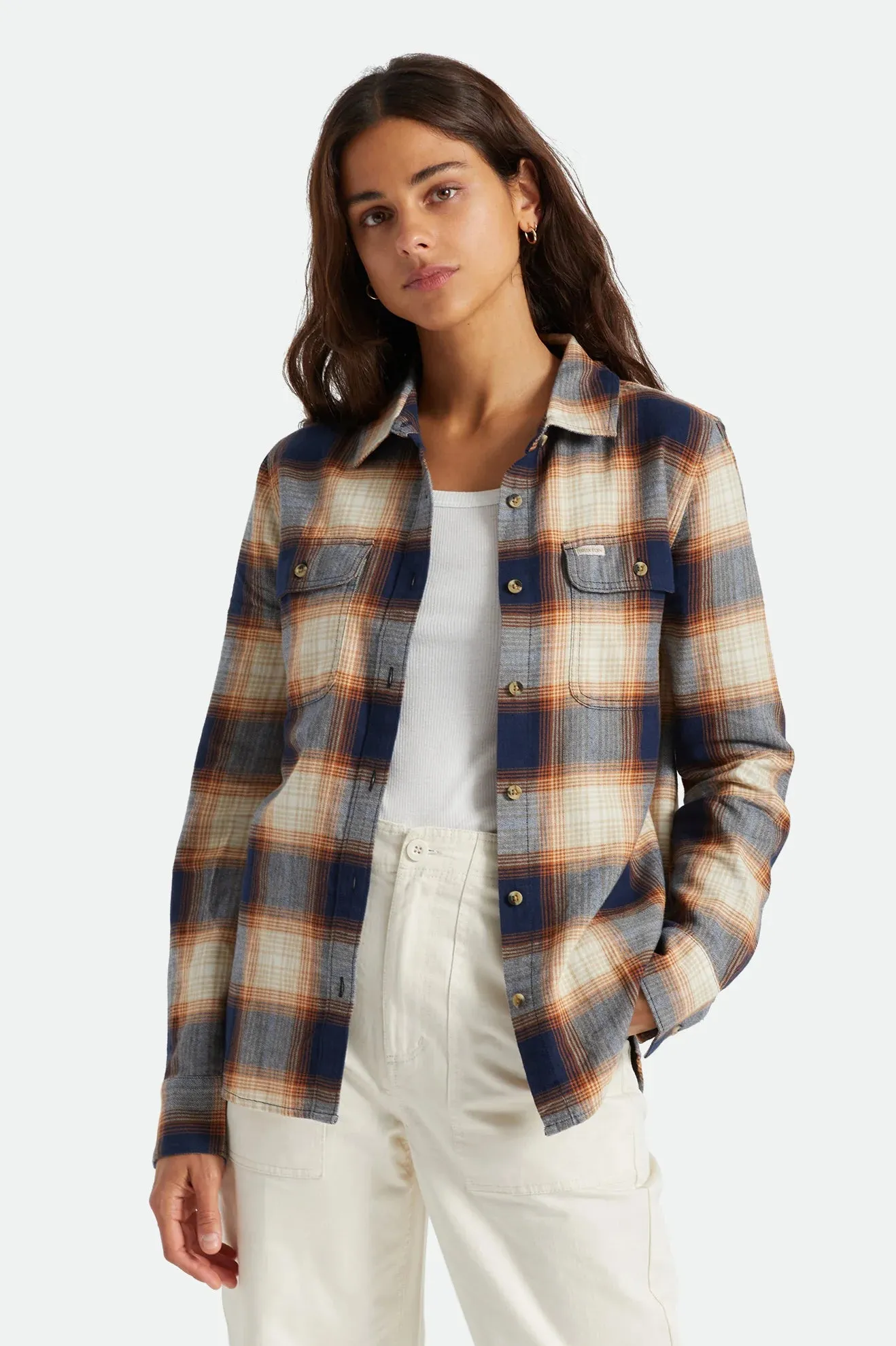 Brixton Women's Bowery STT L/S Flannel - Navy (01261) sold by Railcar product image thumbnail 2